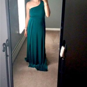 Dark green prom dress